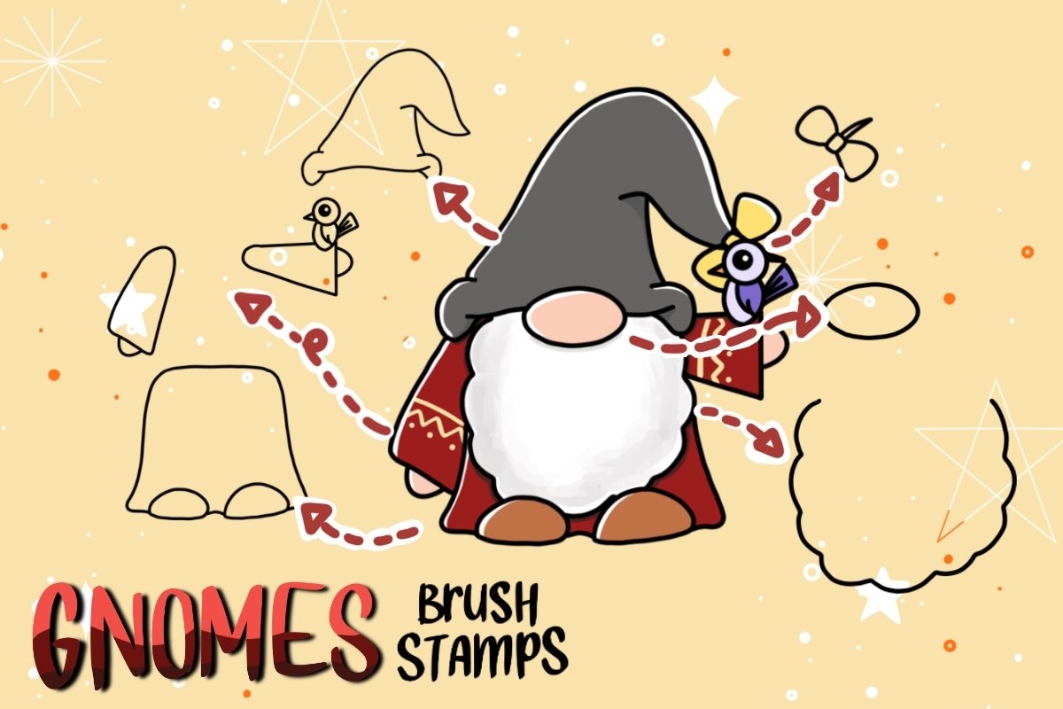 Fantastic Gnome 43 Brush Stamp Procreate-Gnome (1144257)