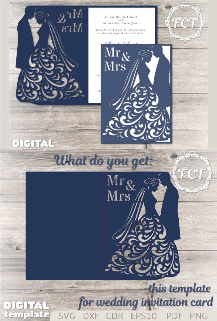 Fustelle da taglio in metallo sposa sposo matrimonio biglietti invito stencil scrapbooking die