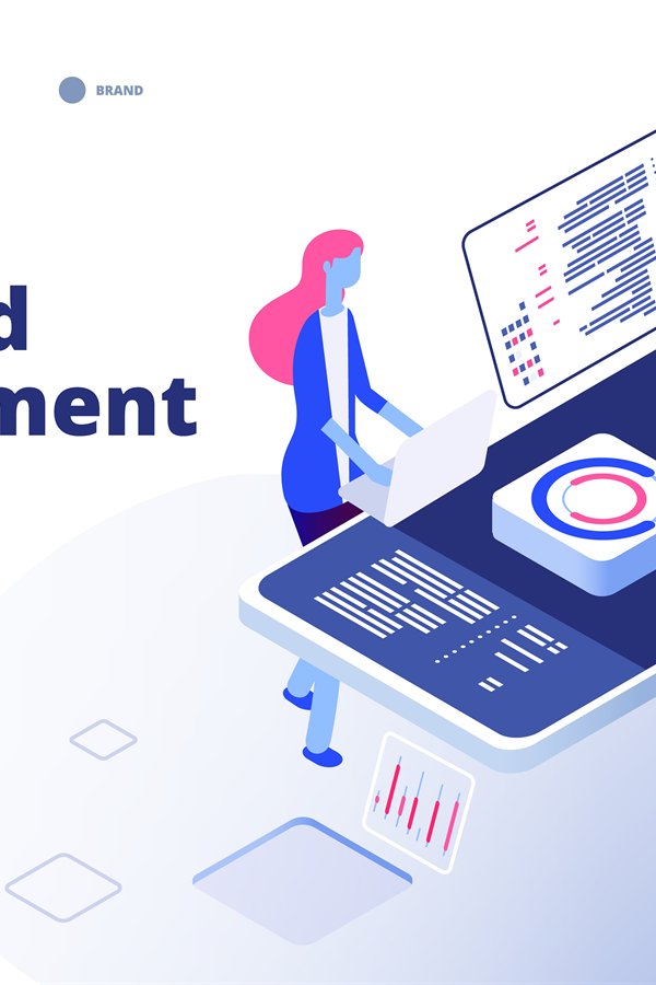 Front end development. Programmer develop computer website i
