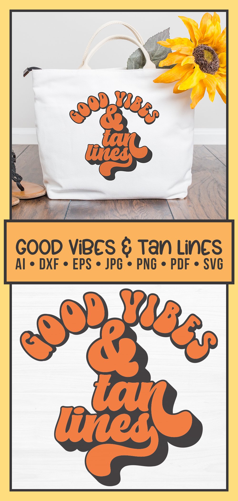 Good vibes and tan lines Retro Summer Design
