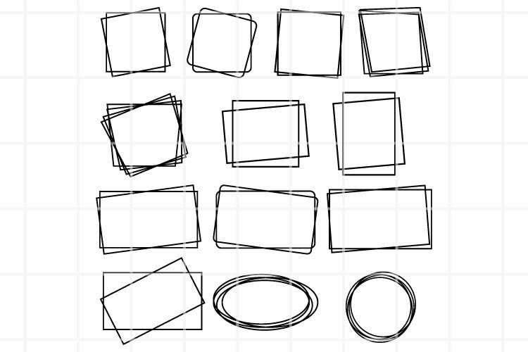 Frame SVG. Double Frame cut file. Frame cutting set.