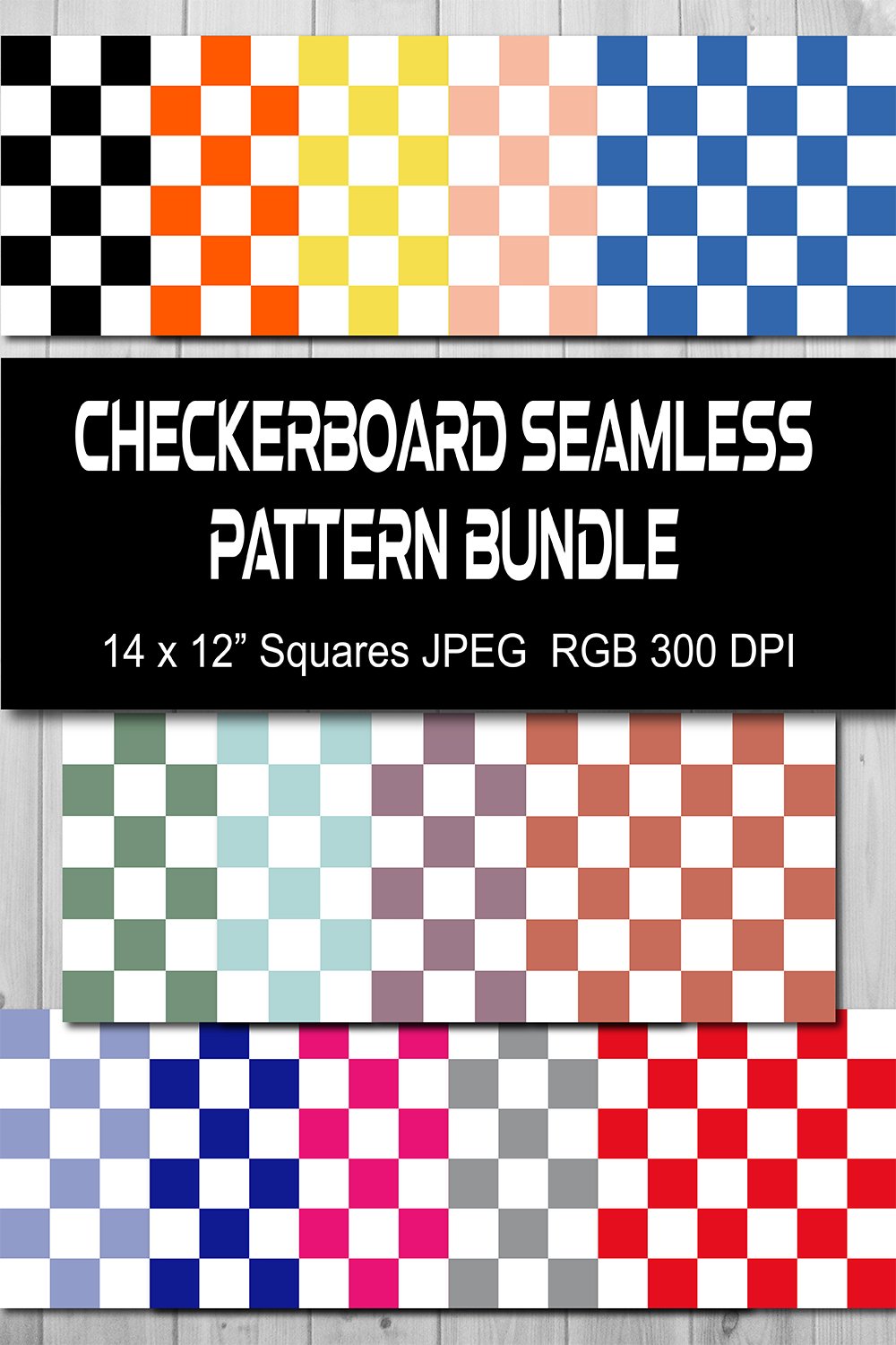 Checkerboard Seamless Pattern Bundle