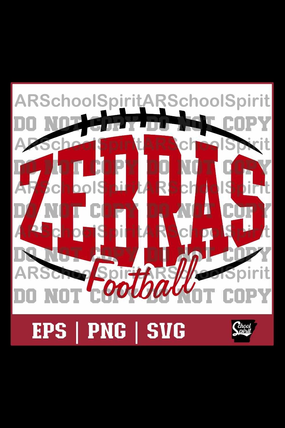 Zebras Football SVG Shirt Design
