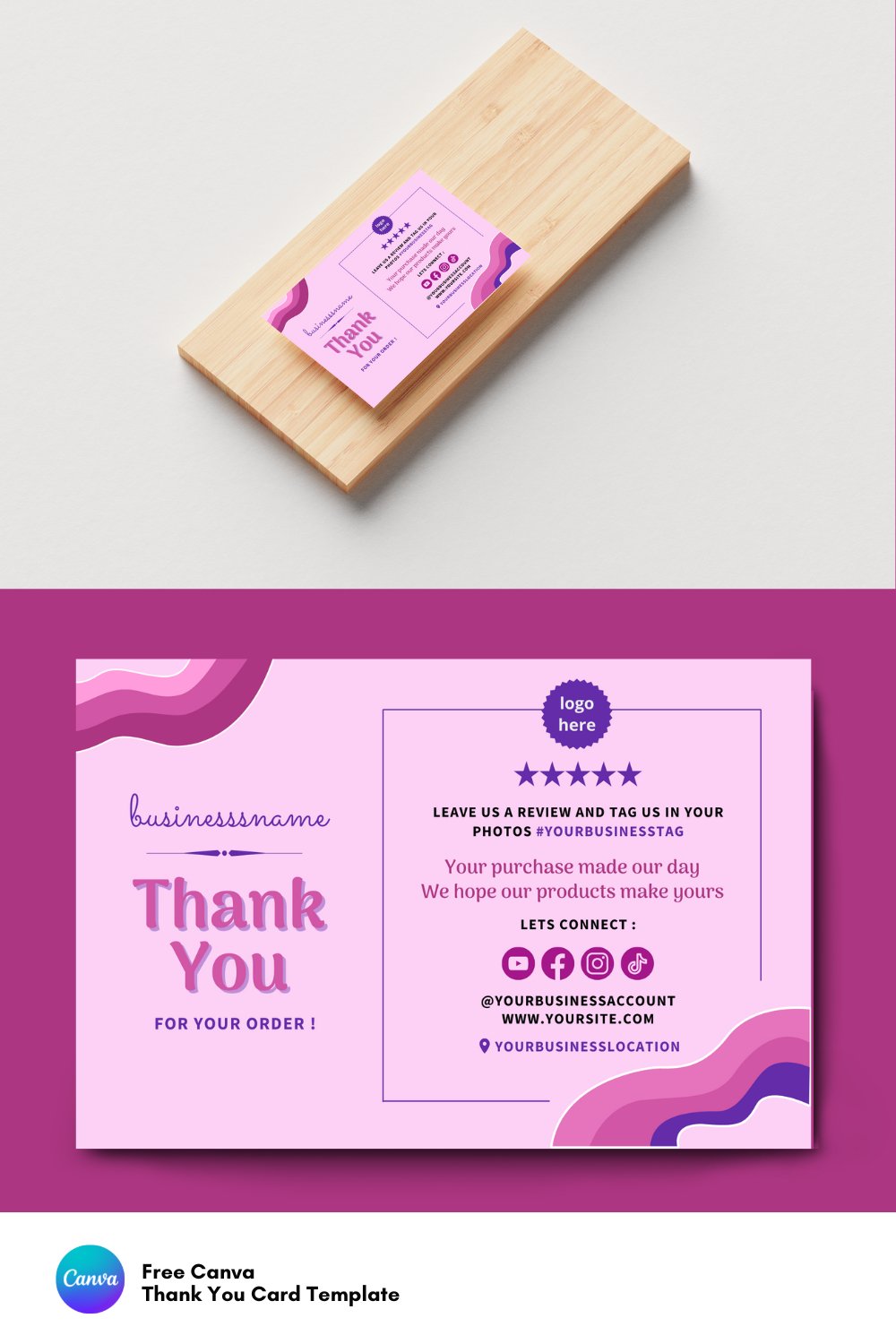 Thank You Card for Small Business | Canva Template