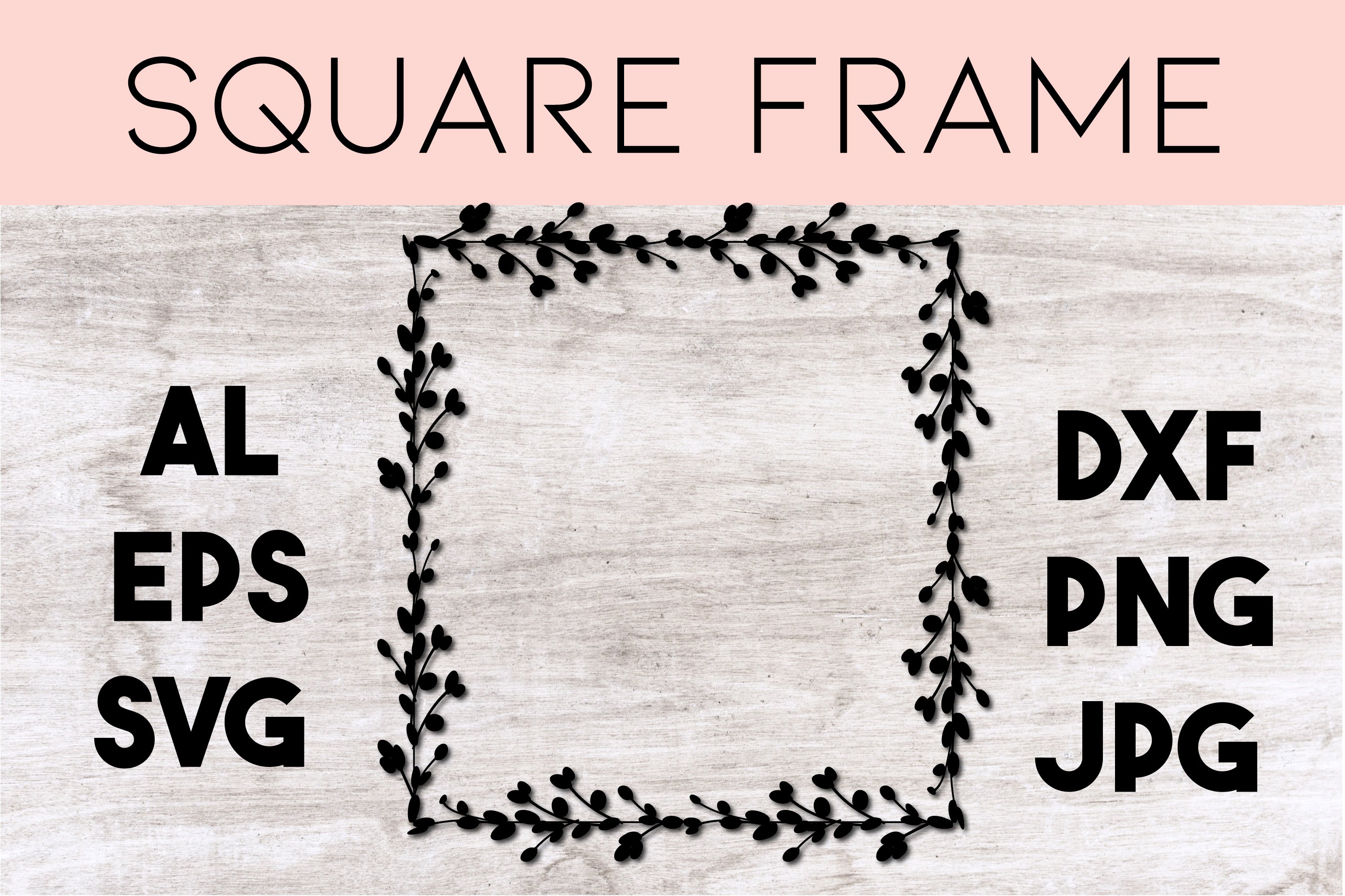 Springtime Frame Svg Square frame SVG | Spring frame SVG | Monogram frame SVG