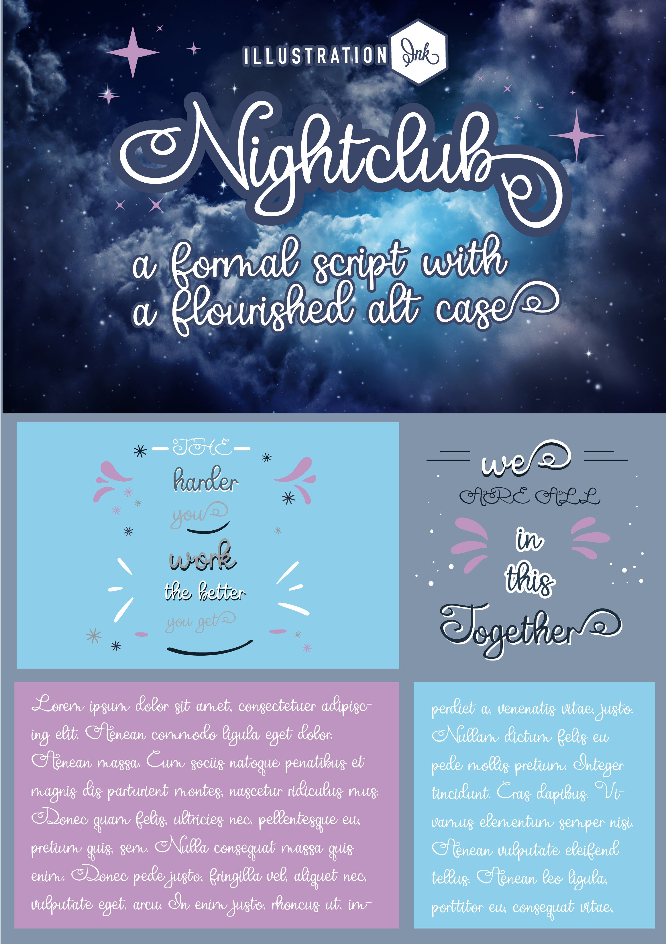 Handcrafted cursive script