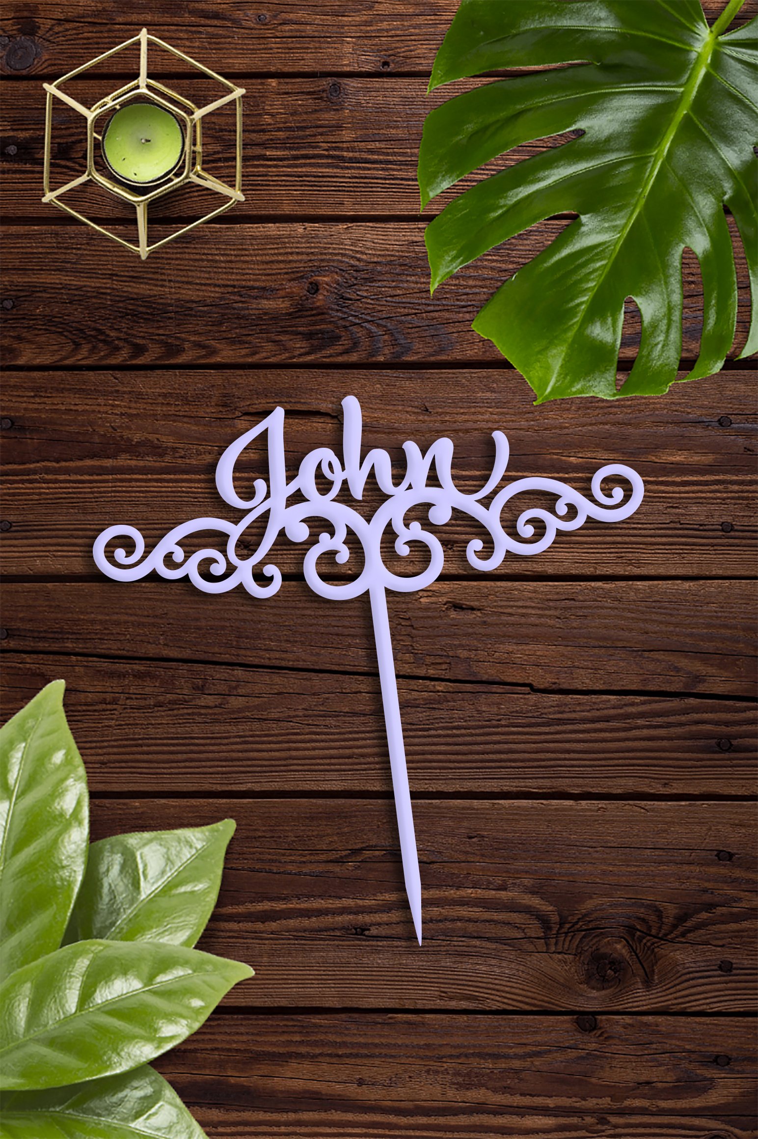 Johnson Cake Topper John. Name topper for a birthday cake. Laser (684448)