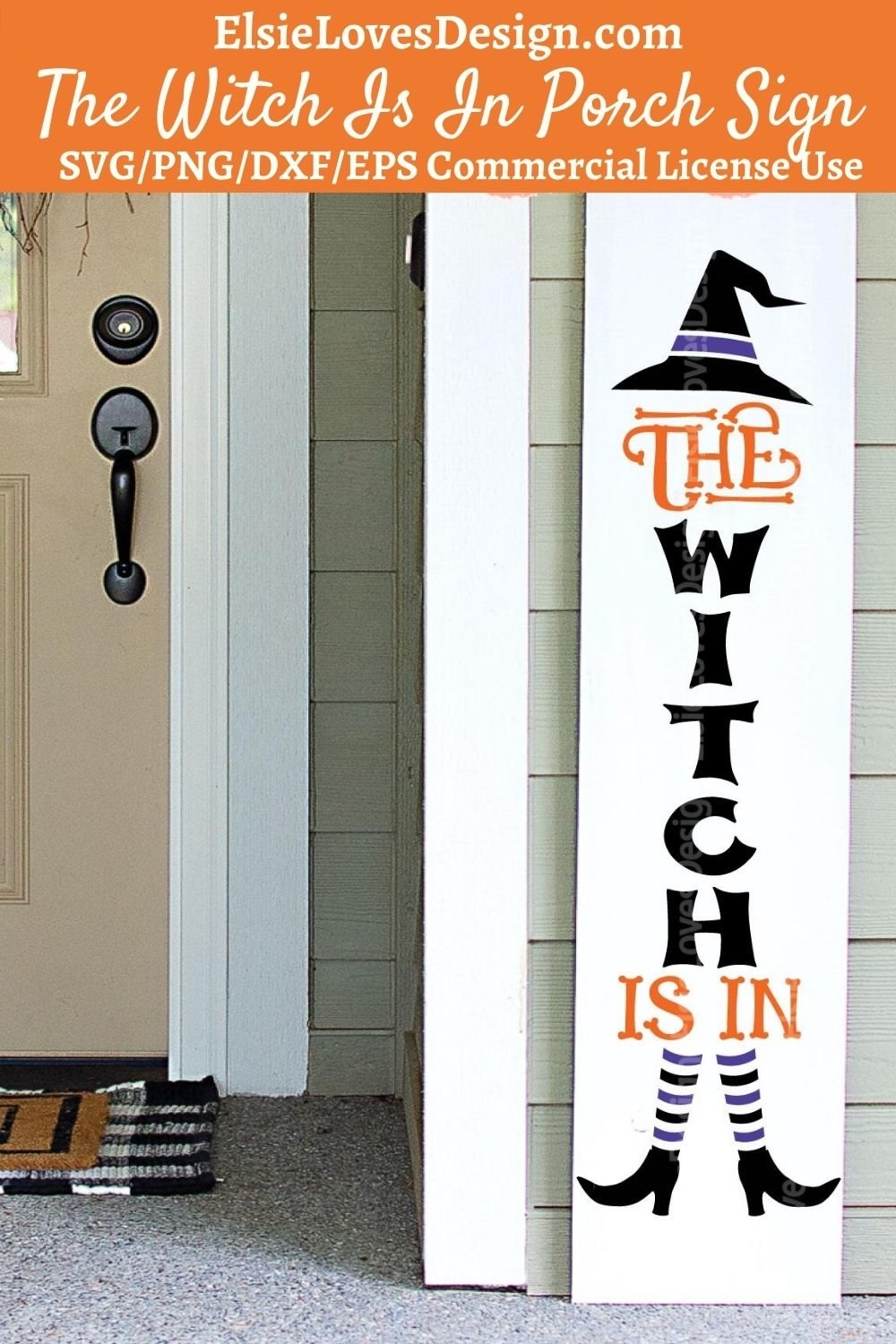 Halloween Porch Sign - The Witch Is In SVG Cut Files