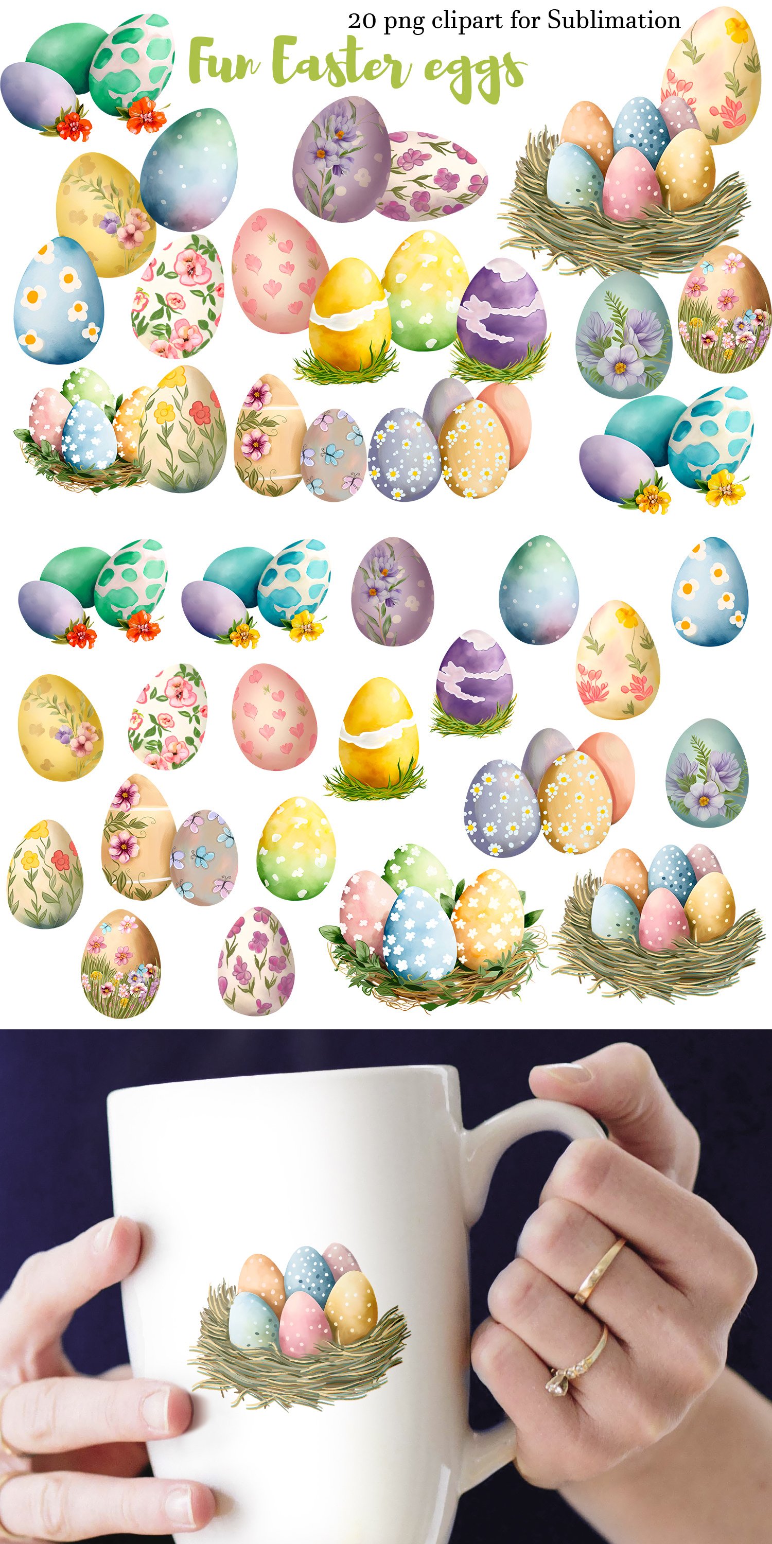 Fun Easter eggs for Sublimation Spring Rebirth (2482927)