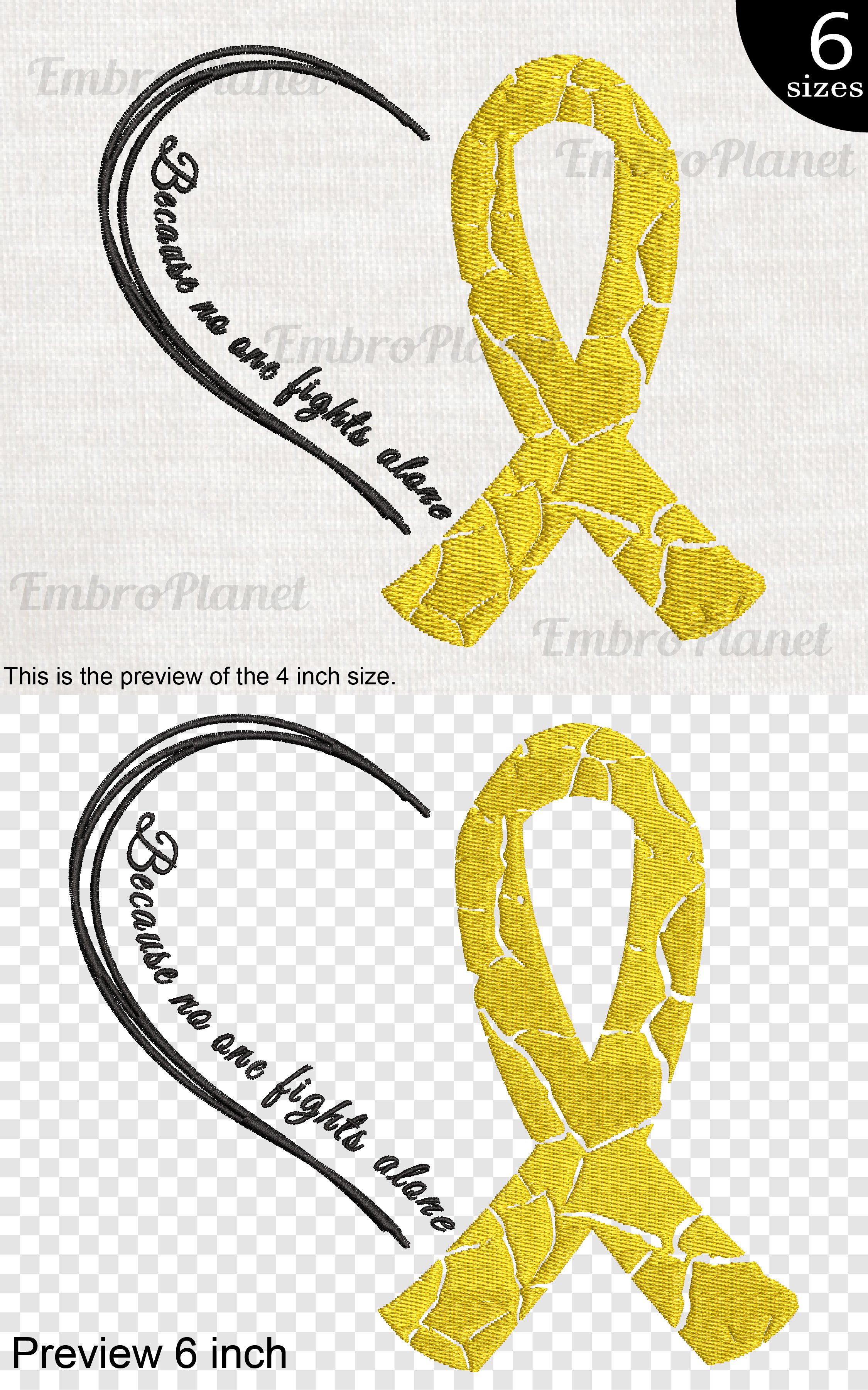 Childhood Cancer Ribbons Embroidery Files 1485e
