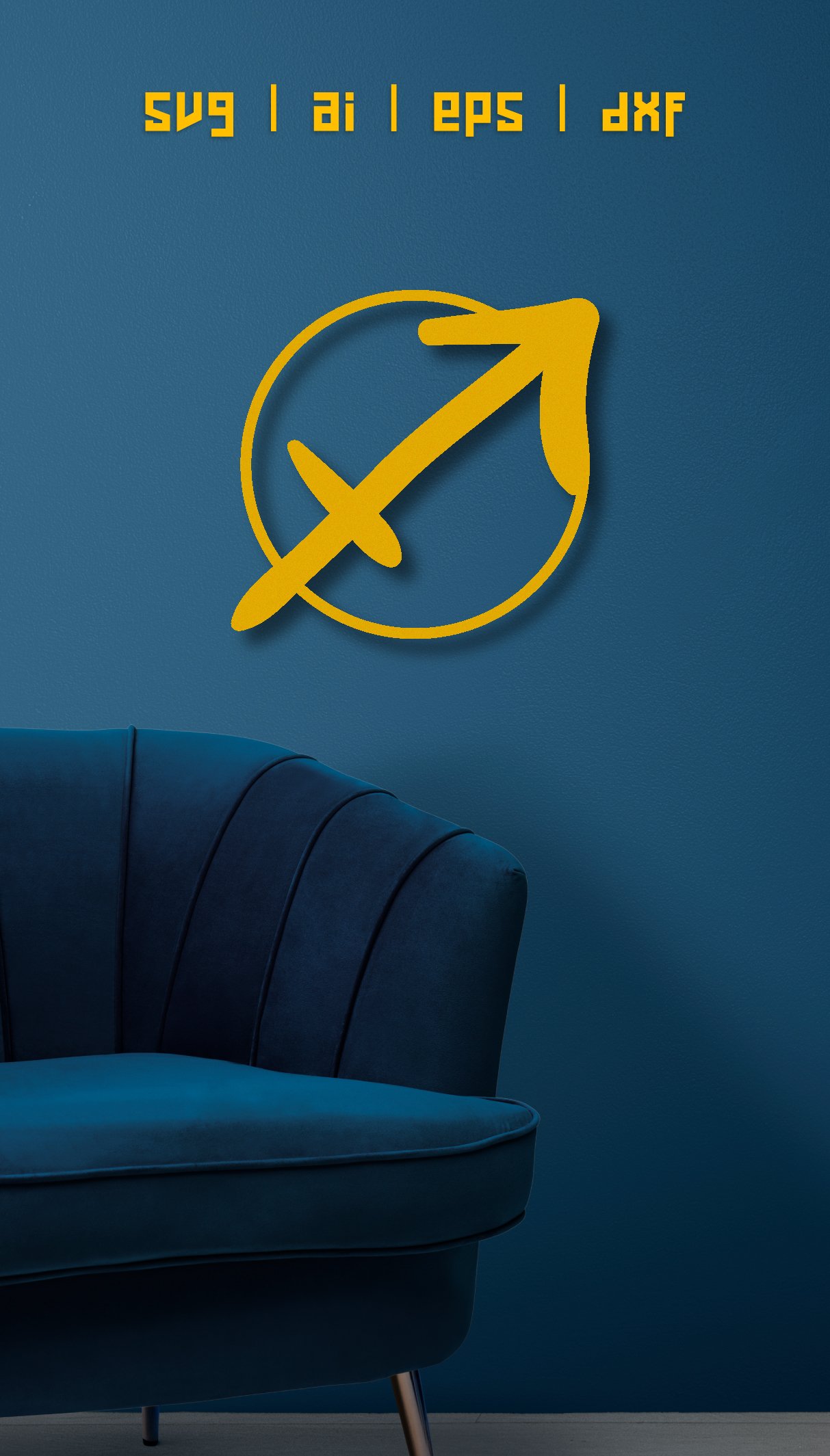 SVG Sagittarius - SVG Zodiac Sign Wall Decor interior Design