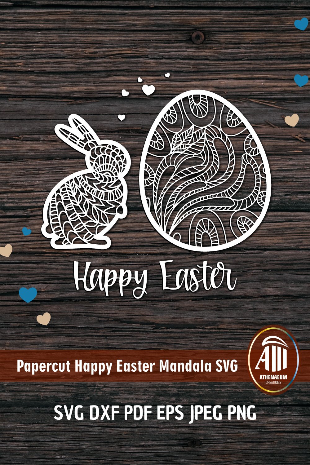 Papercut Happy Easter SVG|Easter bunny SVG|Easter egg SVG