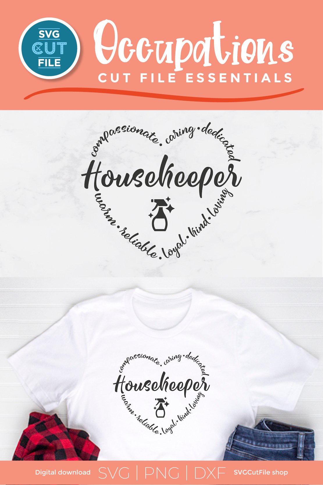 Housekeeper svg, a house keeper or cleaner svg for crafters