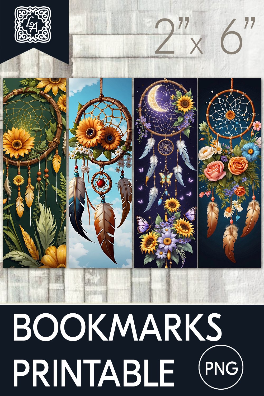 Dream Catcher Printable Bookmark 4 PNG