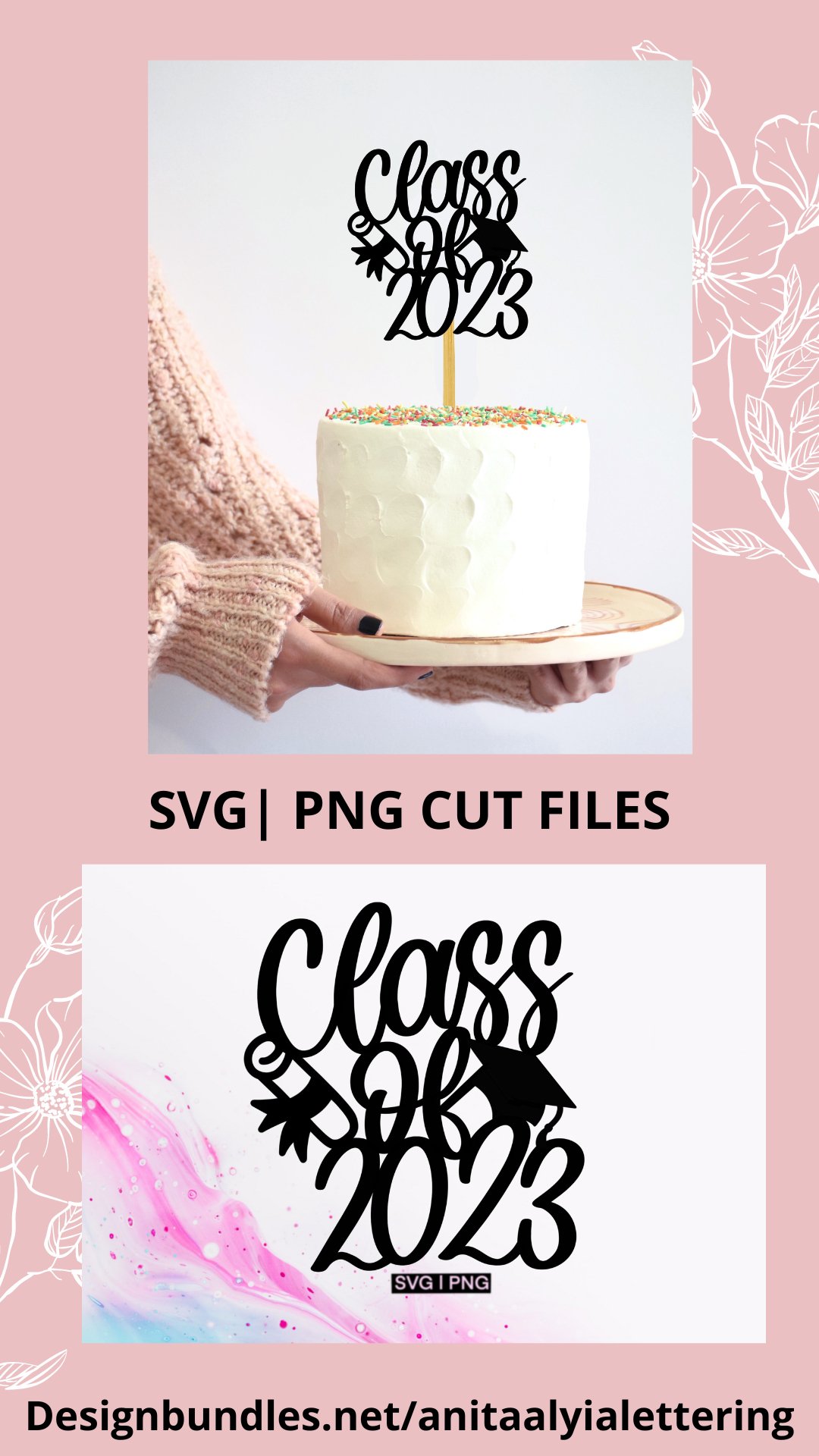 Class of 2024 SVG | 2024 Graduation cake topper (2400105)