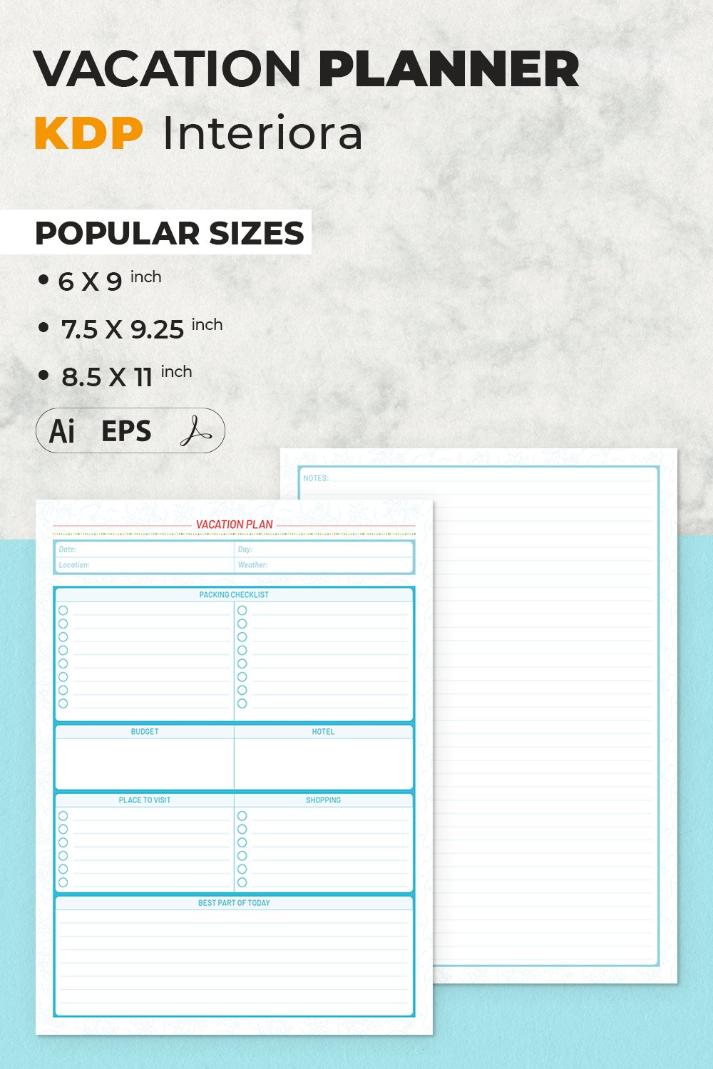 Vacation Planner | Printable Planner