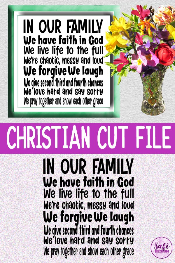 Christian Family Cut File - SVG DXF EPS PNG