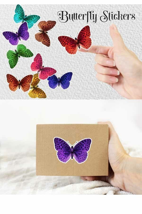 Butterfly printable stickers