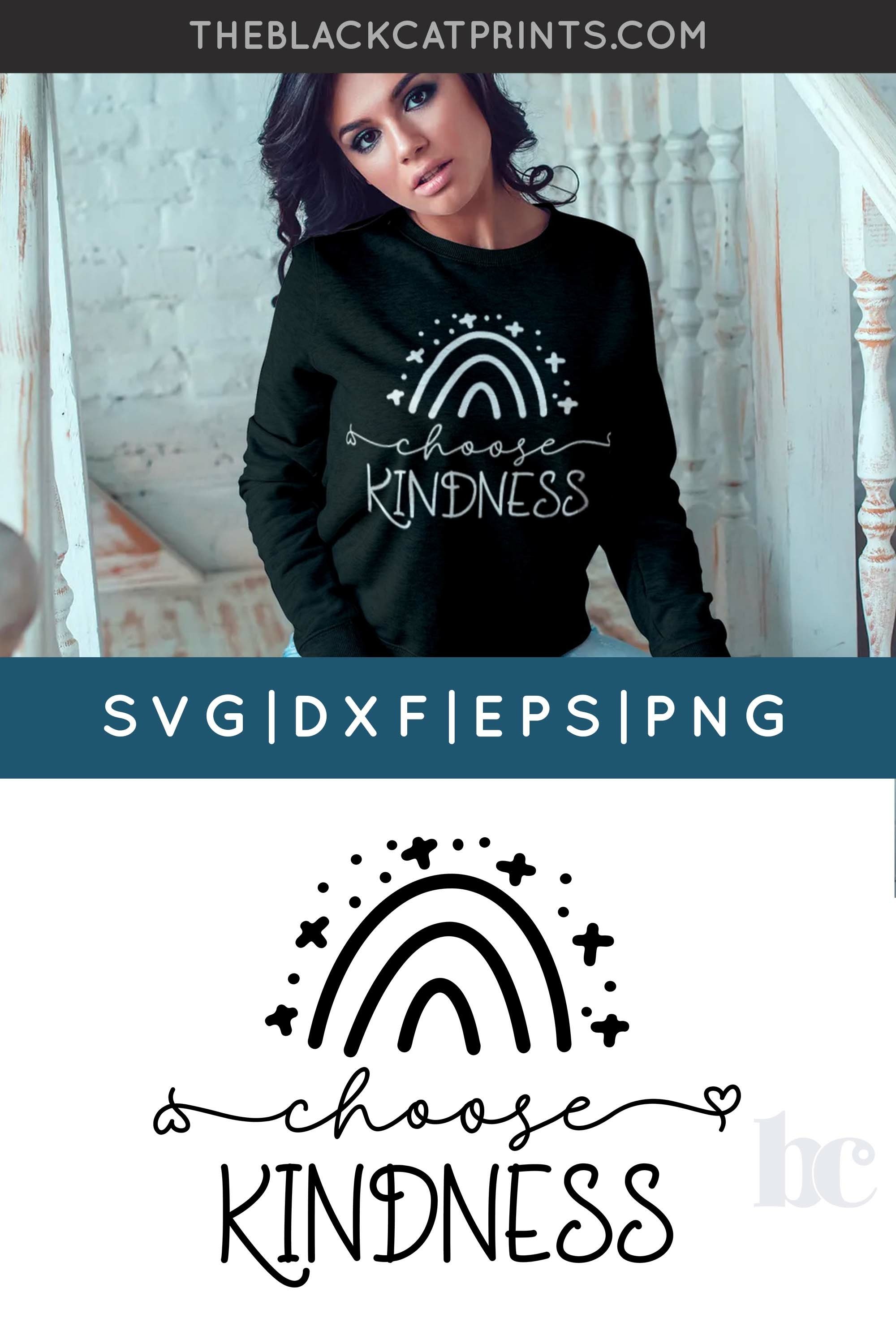 Choose Kindness SVG | Be Kind SVG | Kindness Rainbow SVG PNG