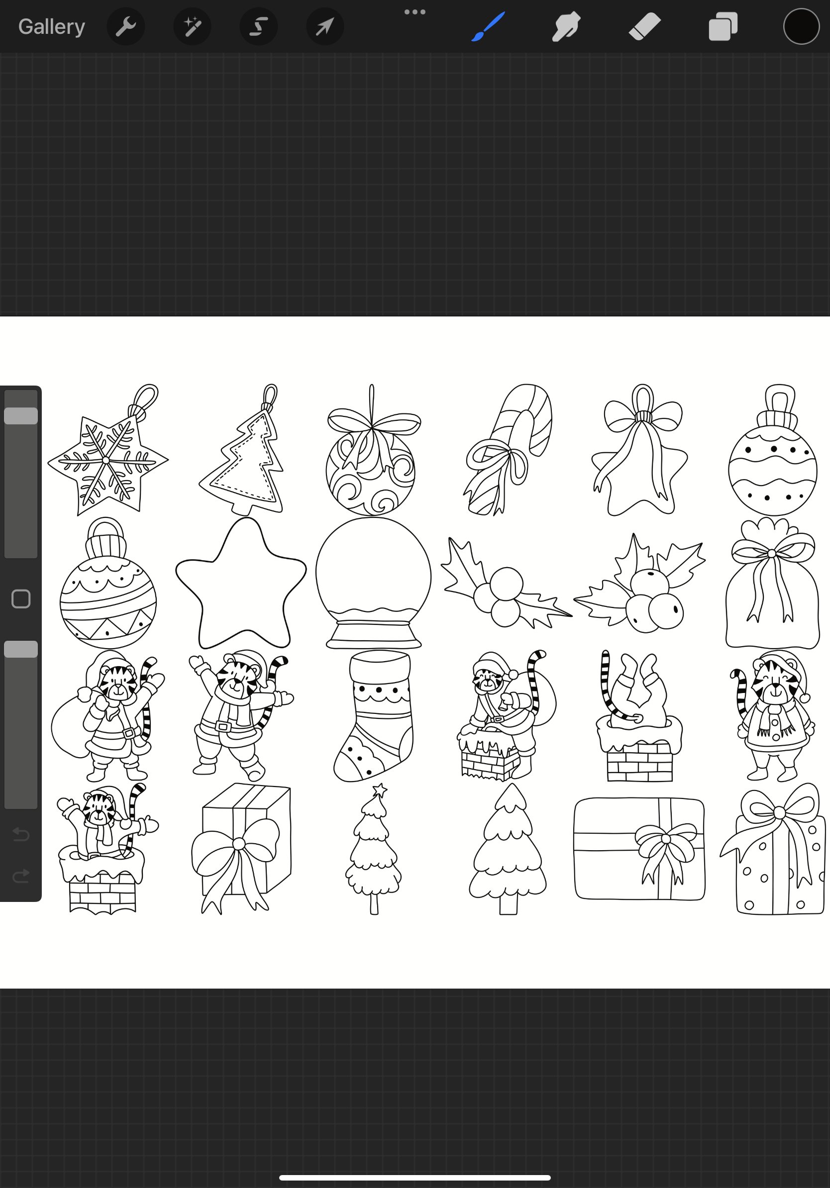 Christmas Winter Elements Procreate Brush Stamps (2316503)
