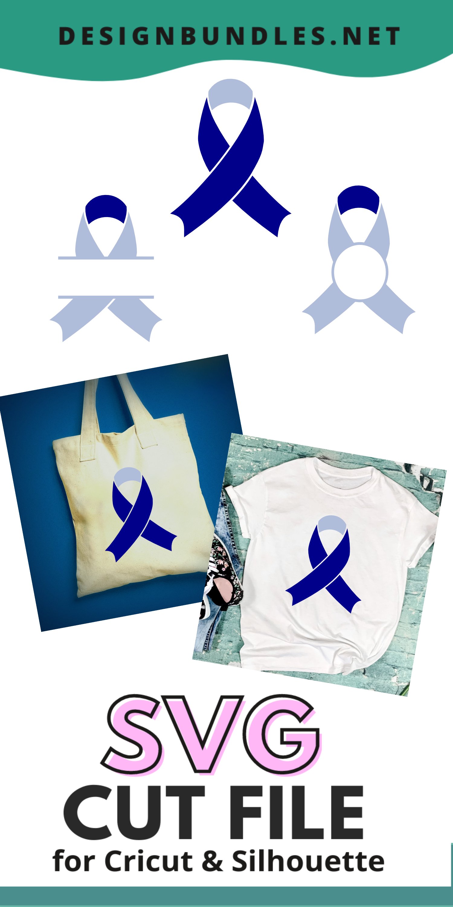 AWARENESS RIBBON HEALTH W/MONOGRAMS RIBBON#10 SVG CUT FILES