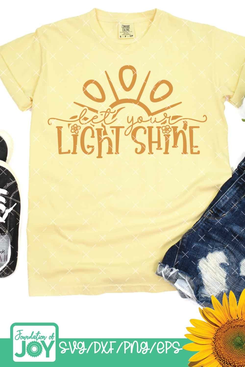 Let your light shine svg, Christian quote svg, Religious svg