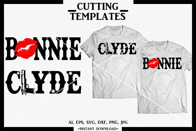 Bonnie and Clyde SVG, Couple Shirts, Silhouette, Cricut, SVG