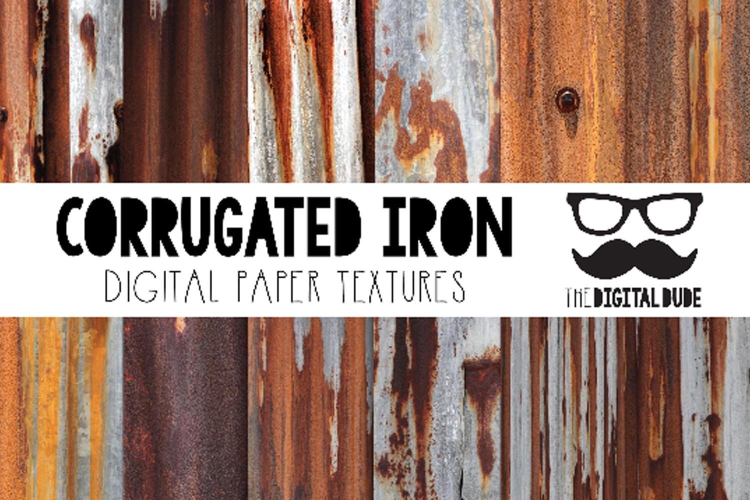 Corrugated iron design digital paper