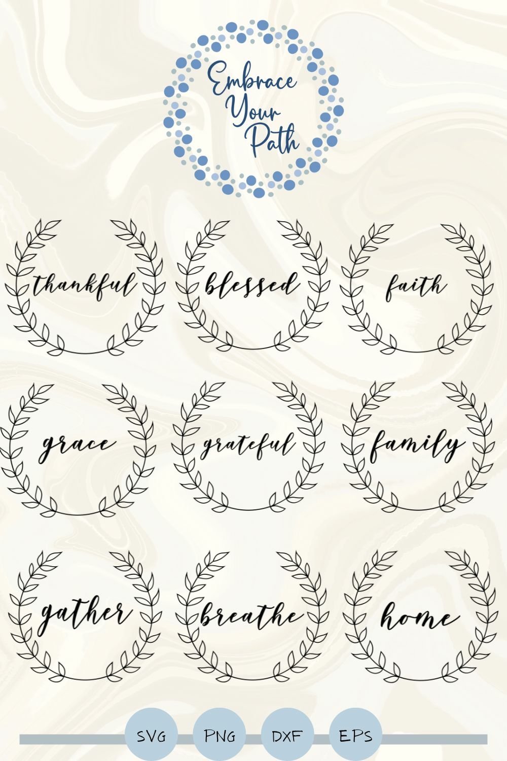 Inspirational words 9 Digital Download Cricut Silhouette