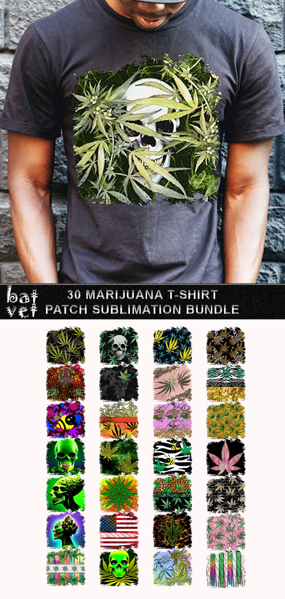 Marijuana Sublimation Background | Cannabis Patch Design PNG