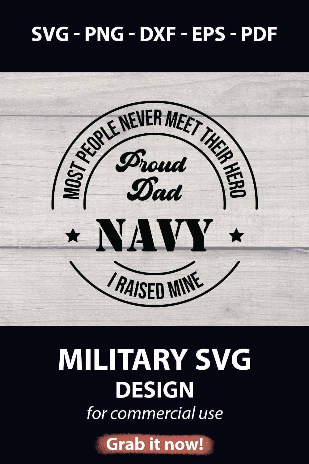 Proud Navy Dad SVG PNG EPS PDF DXF