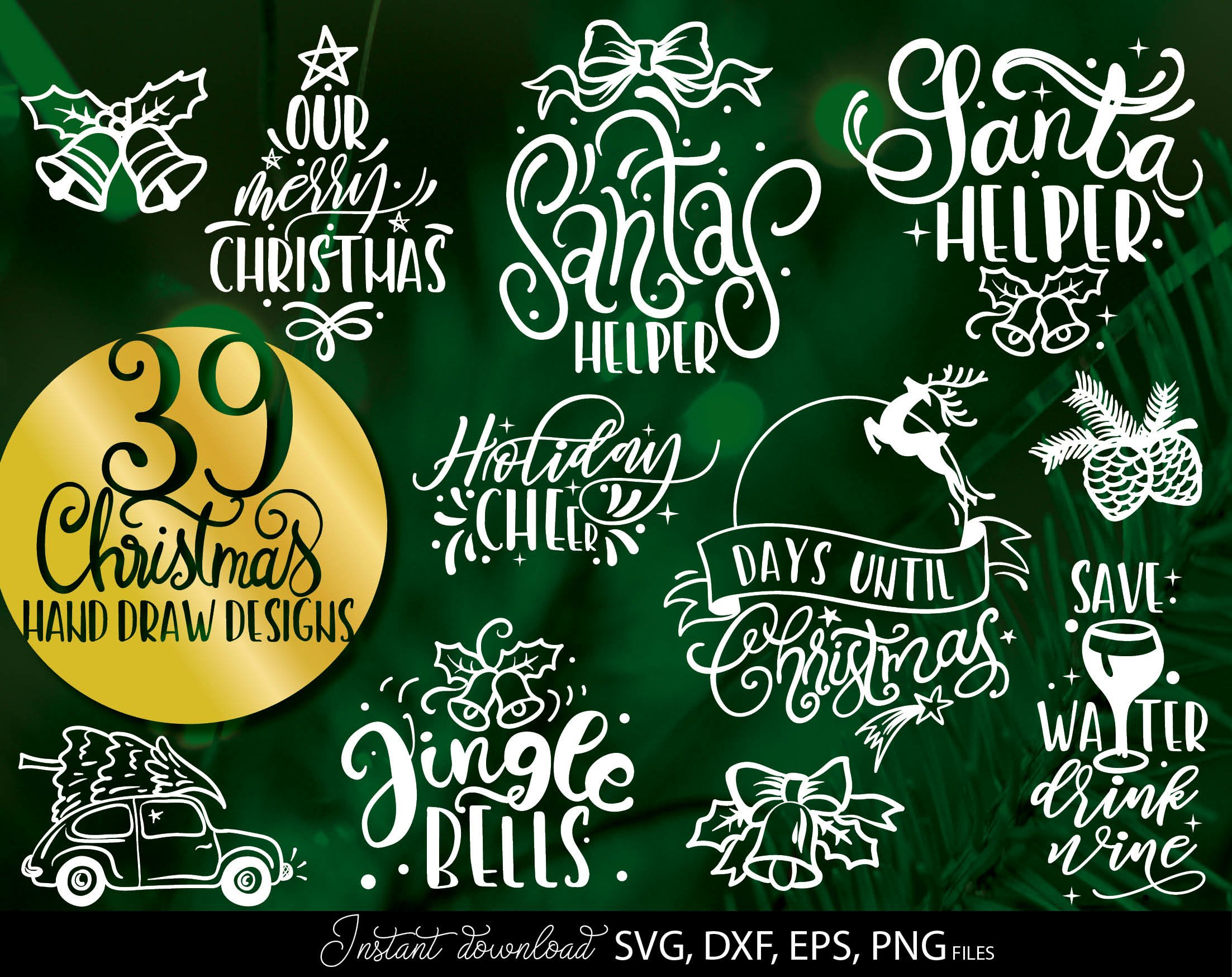 Christmas Quotes SVG Bundle  Christmas Sayings SVG