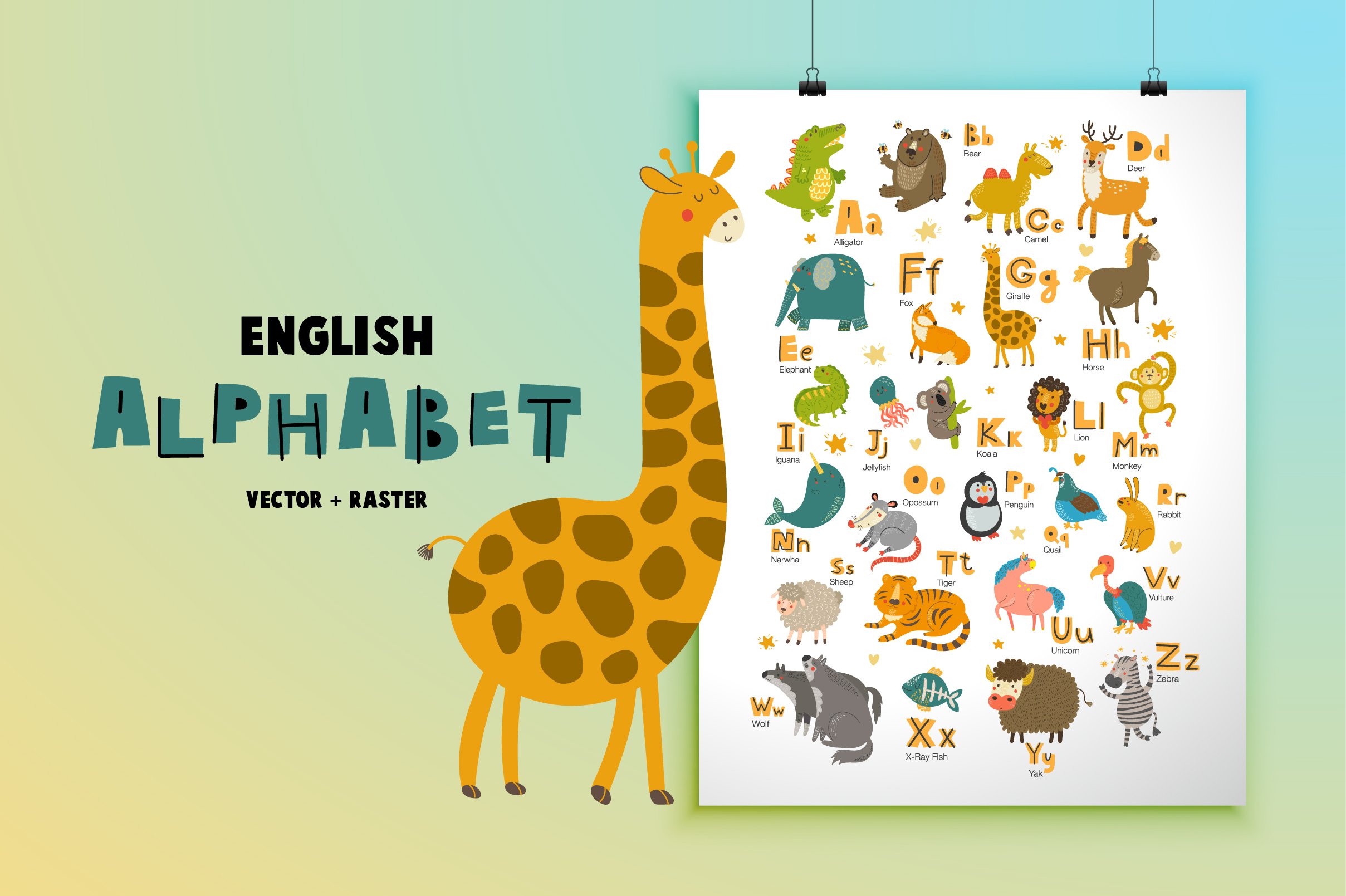 English ALPHABET vector and raster (1756254)
