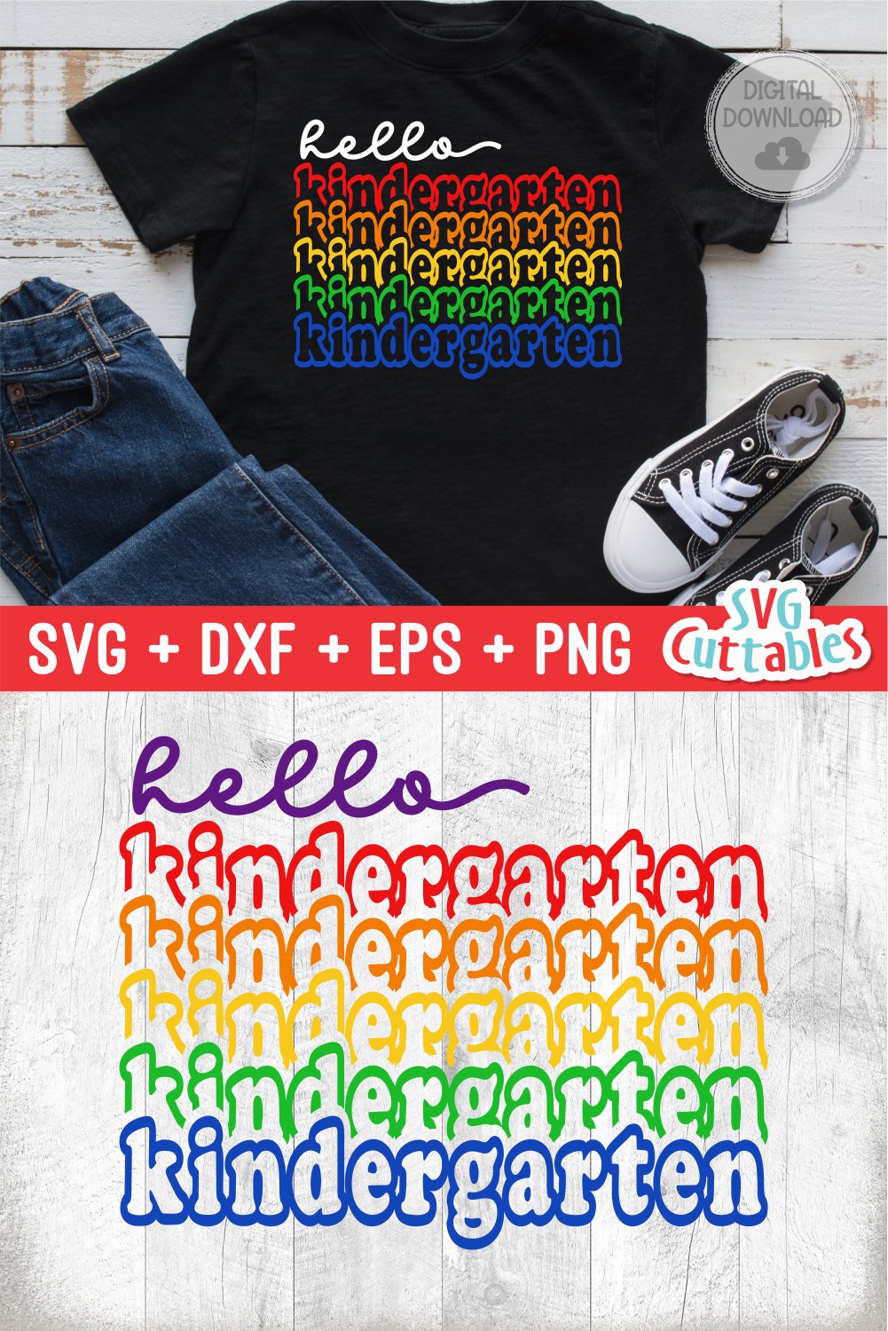Hello Kindergarten svg | Back To School Cut File