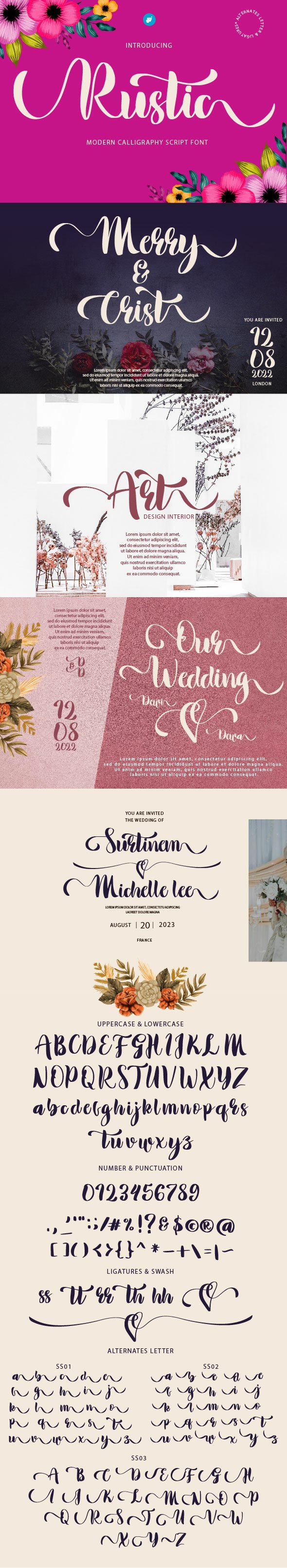 Rustic Wedding font