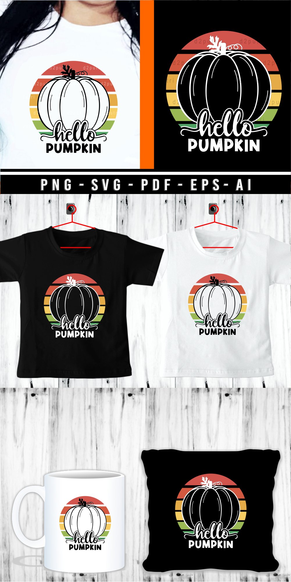 Hello Pumpkin | Fall SVG Design | Halloween SVG