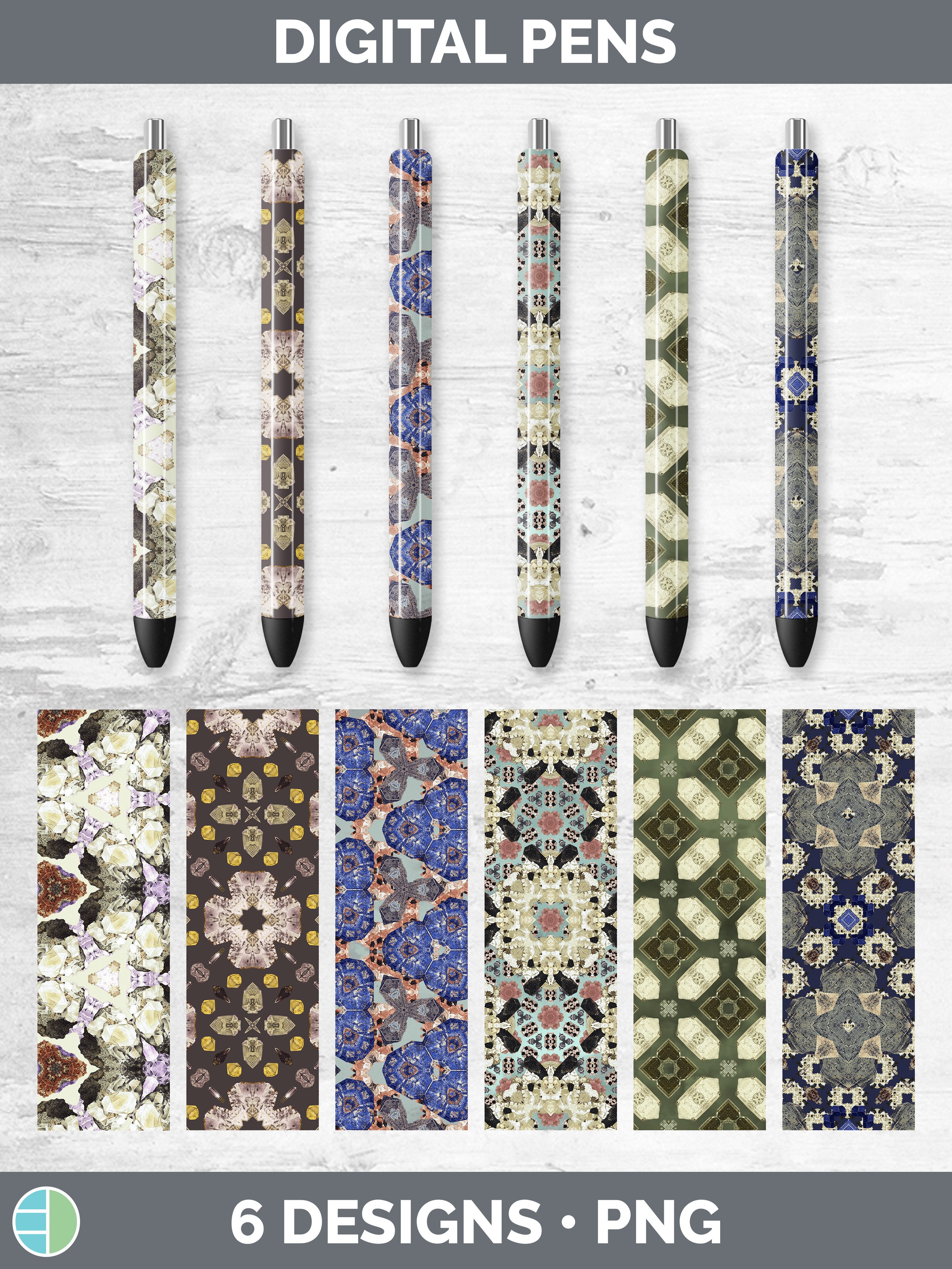 Gemstone Pen Wraps | Epoxy Sublimation Bundle