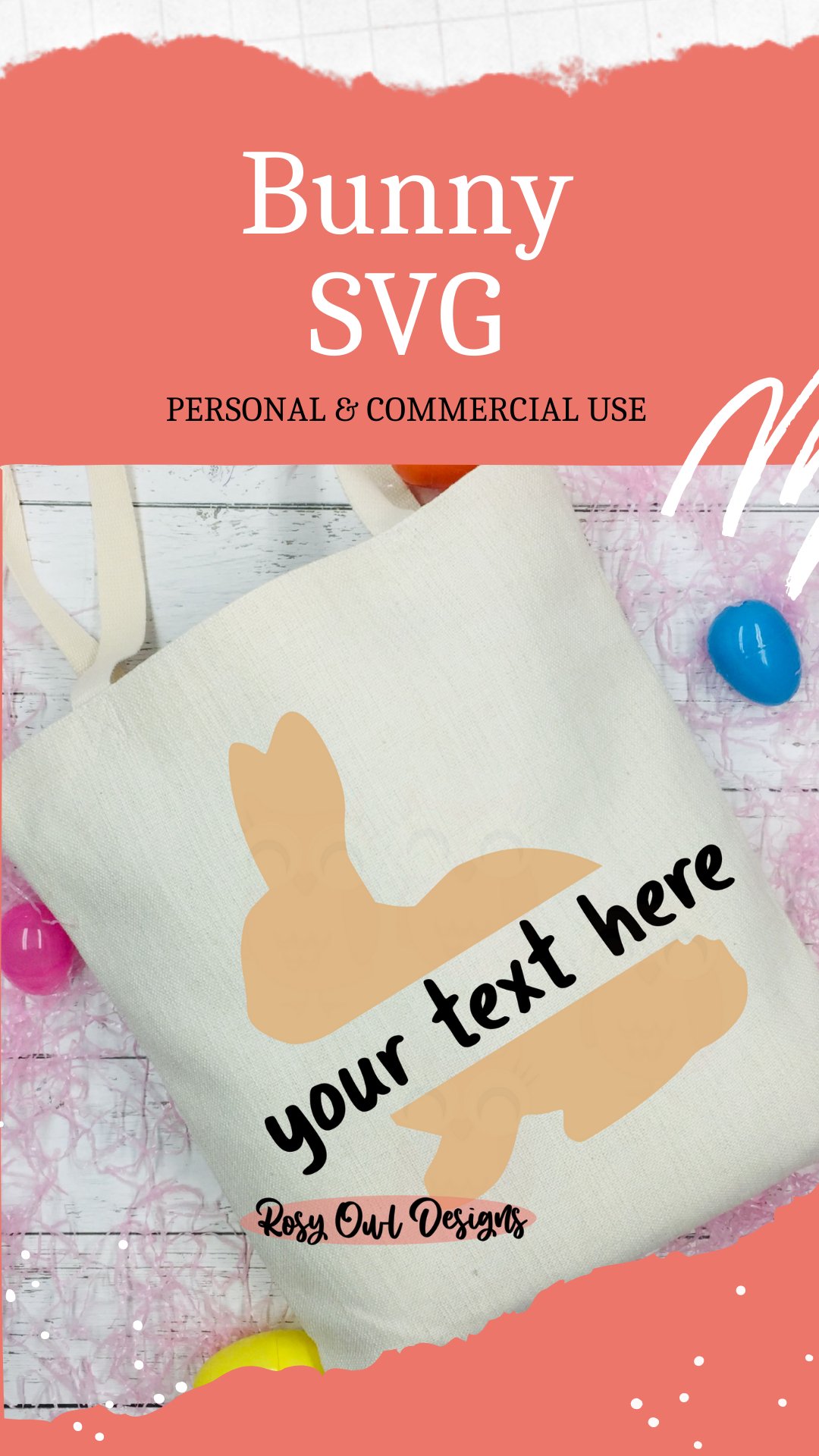 Split Rabbit SVG | Bunny Silhouette | Easter | Spring Time