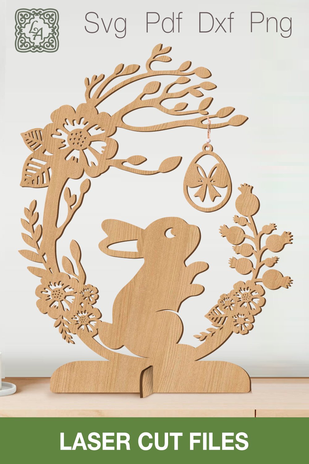 Easter bunny . Easter decor. SVG Laser cut file