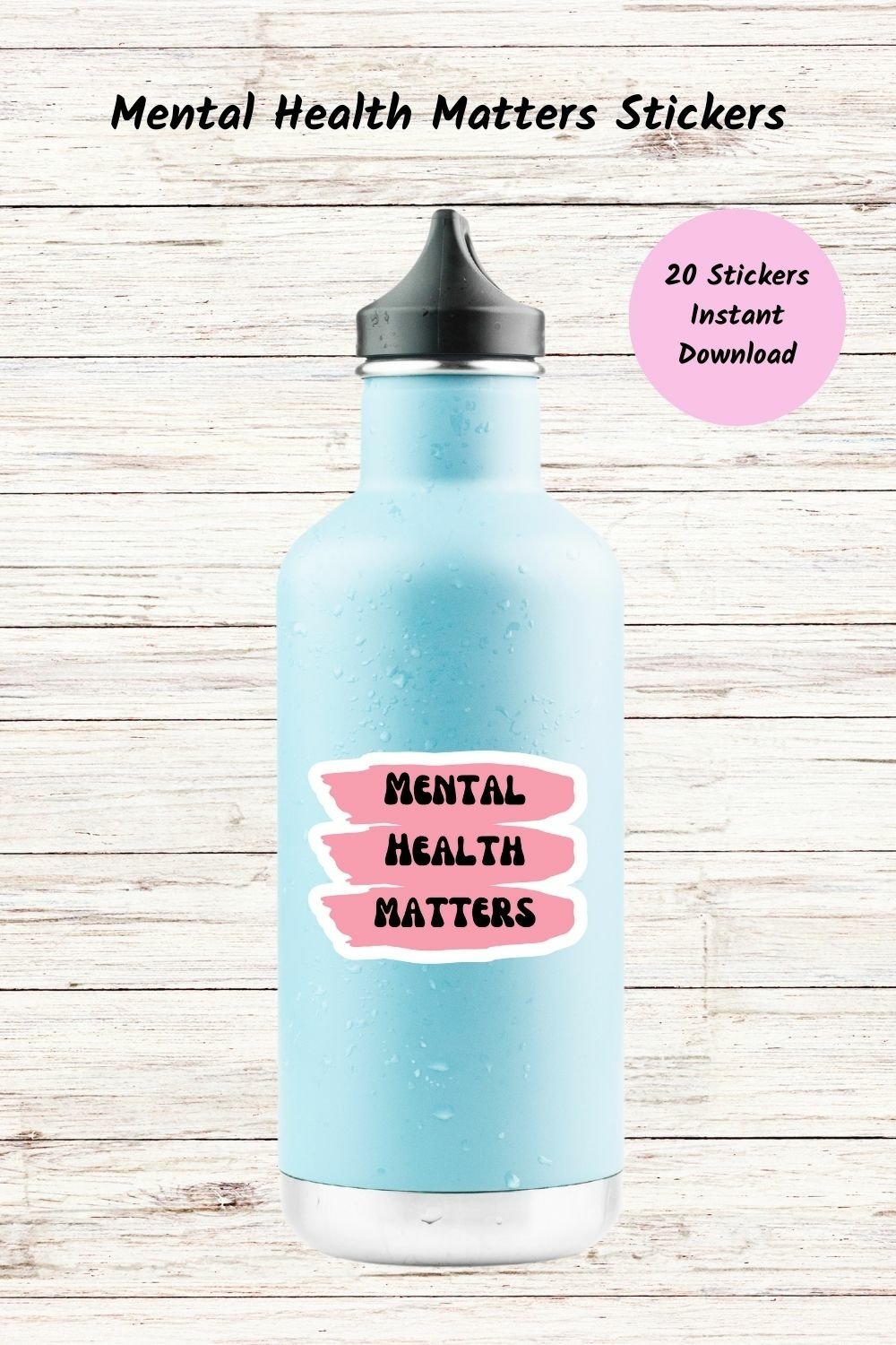 20 Mental Health Matters PNG Stickers For Laptop, Planner