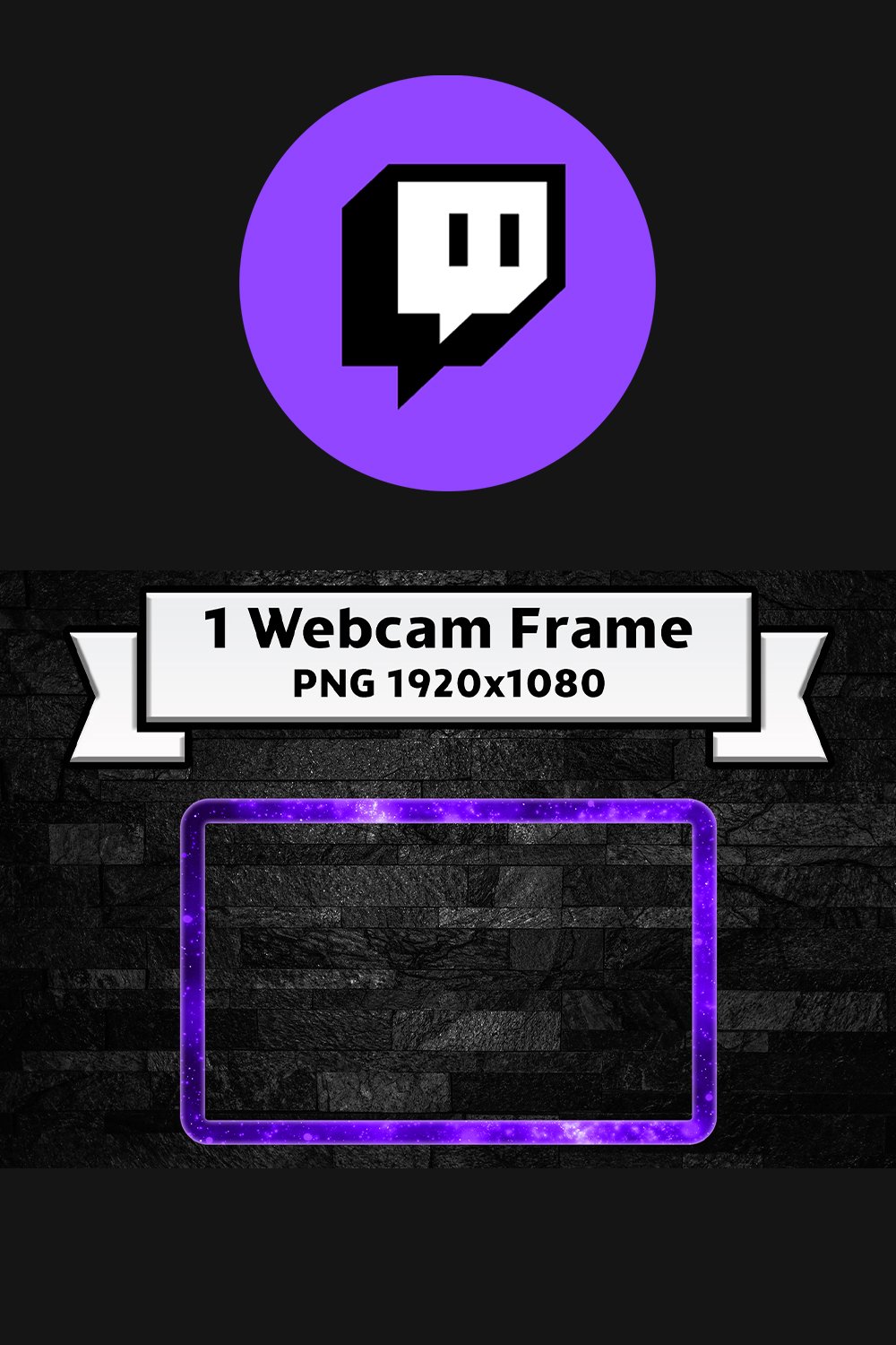 Galaxy Twitch Webcam Frame Live stream Overlay