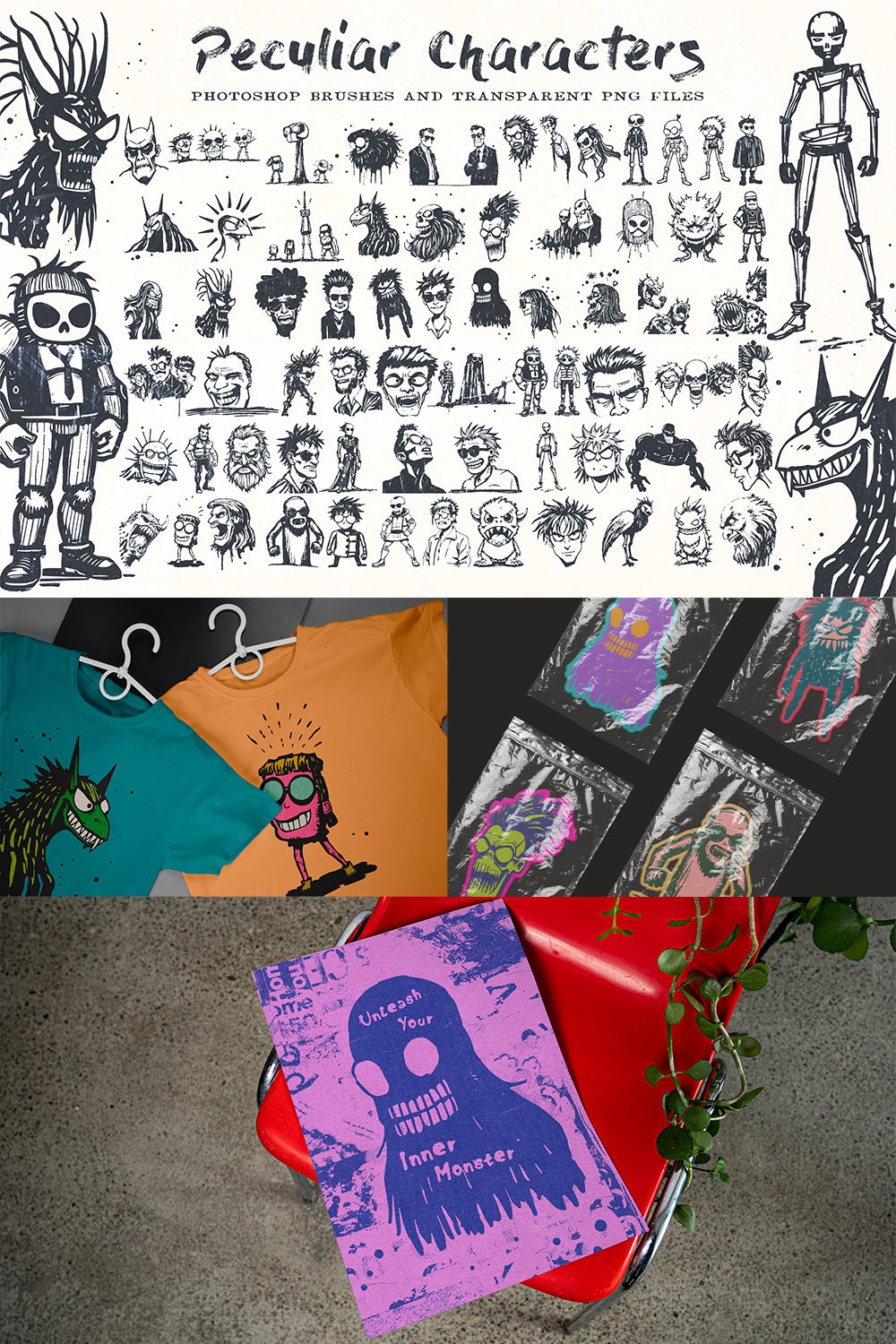 Peculiar Characters Graphics Set