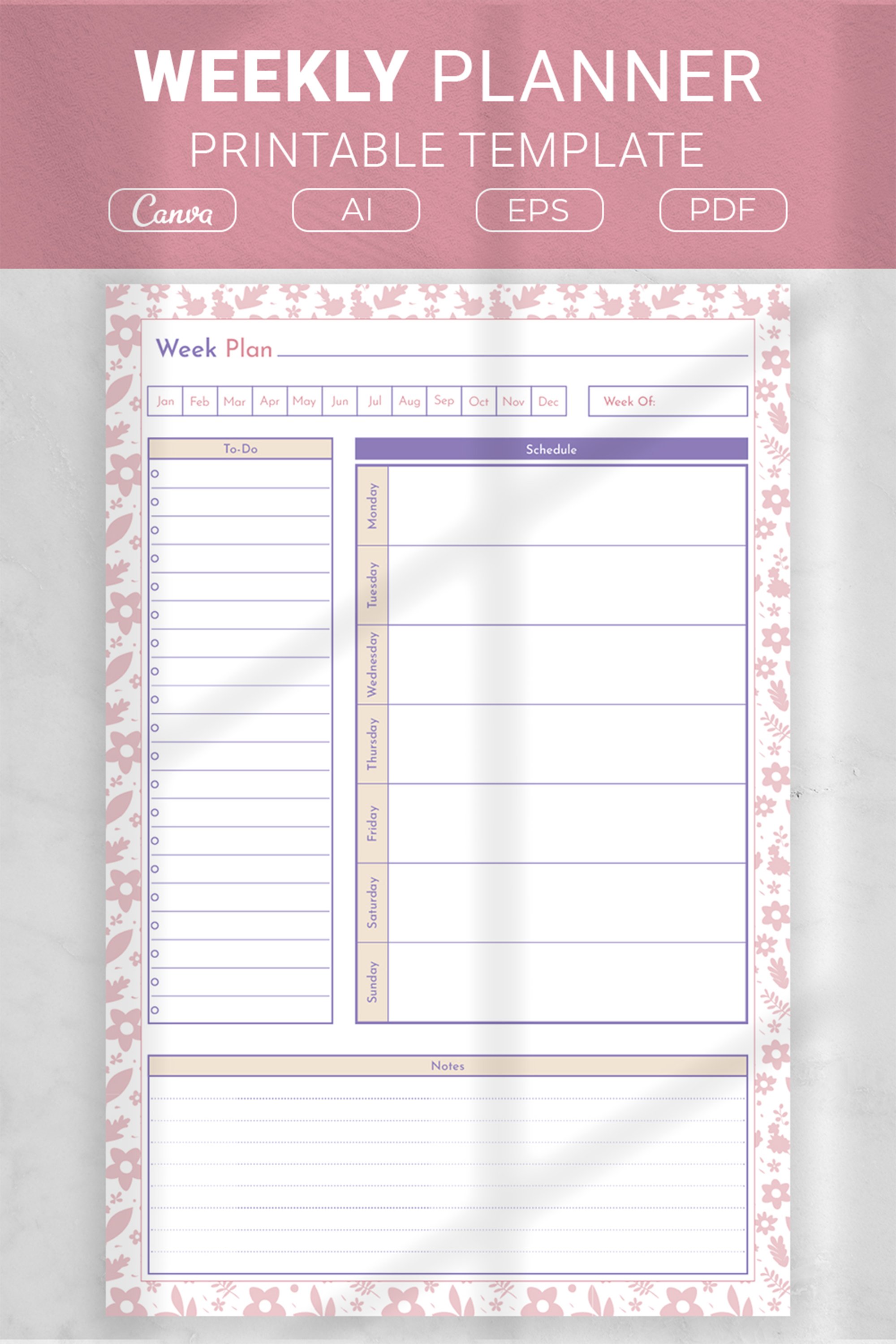 Weekly Planner Printable Template (2910406)