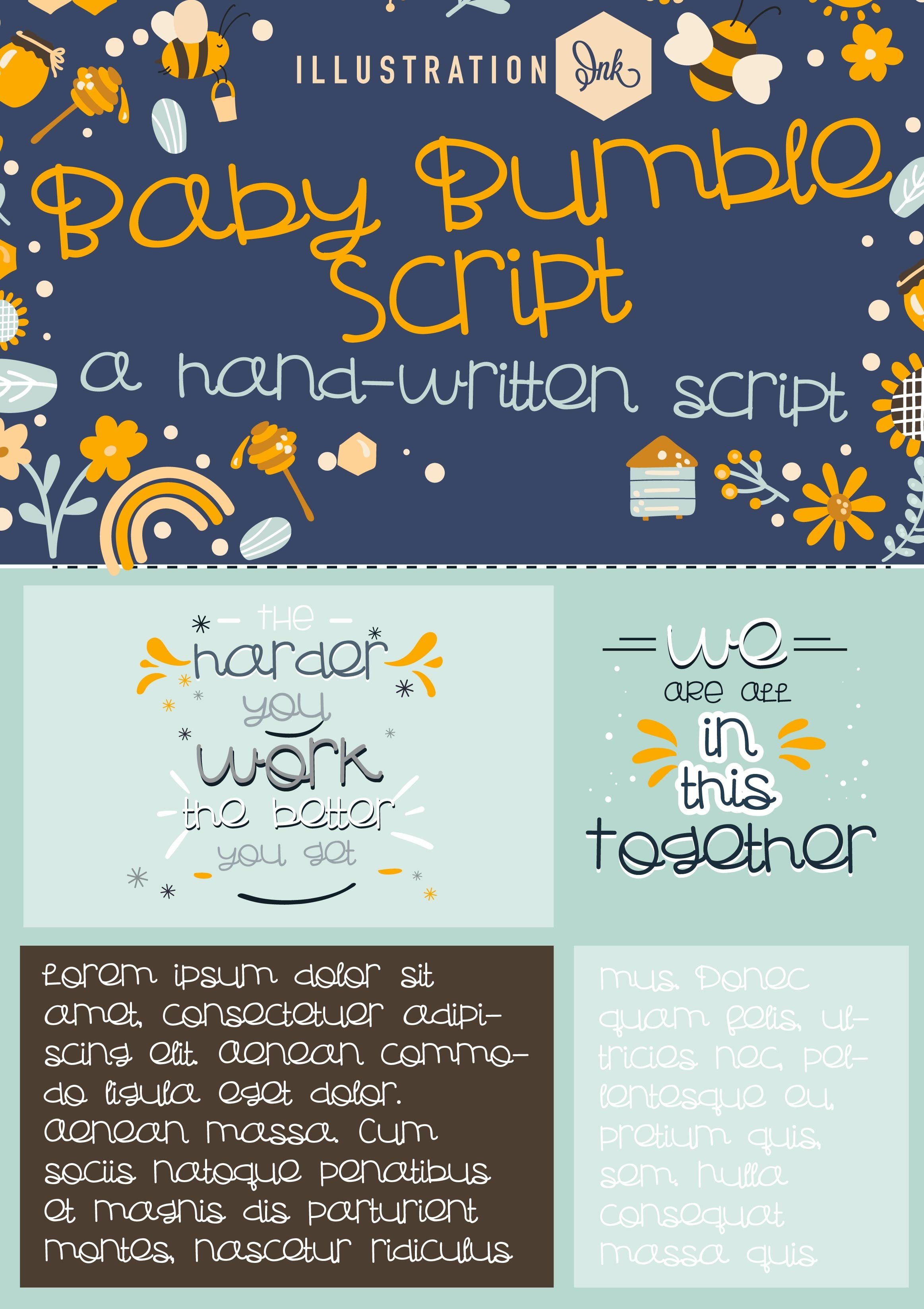 Hand-crafted, youthful and whimsical script