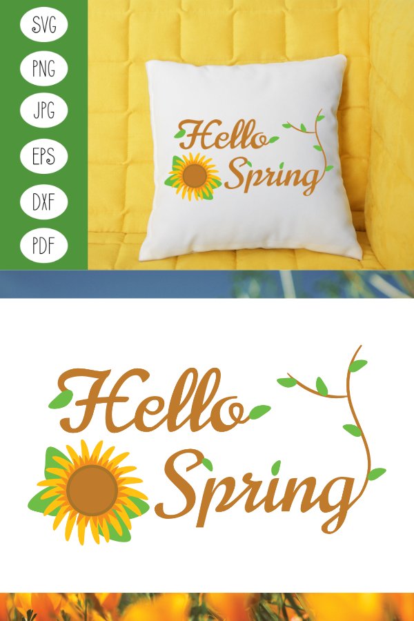 Spring SVG | Sunflower SVG | Hello Spring SVG | Easter SVG