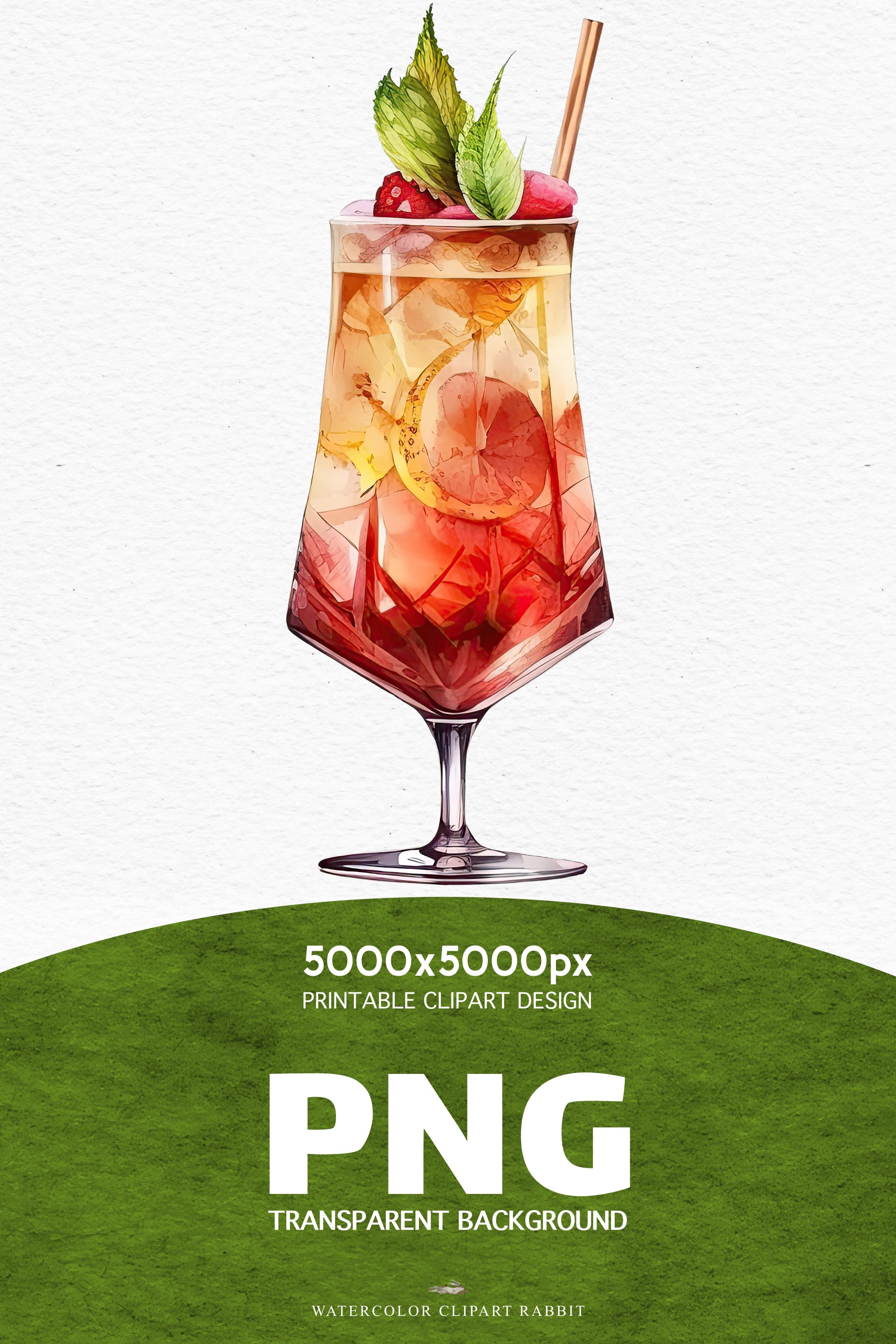 Cold Summer Cocktails Drinks Lemon Berries Clipart PNG image