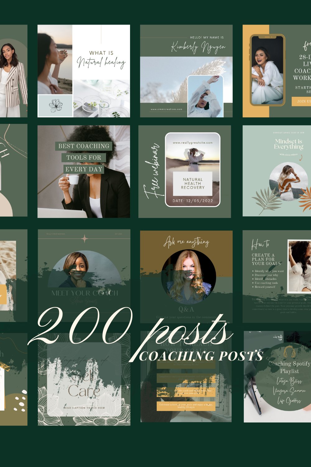 life Coach Instagram Post Templates | Blogger Template