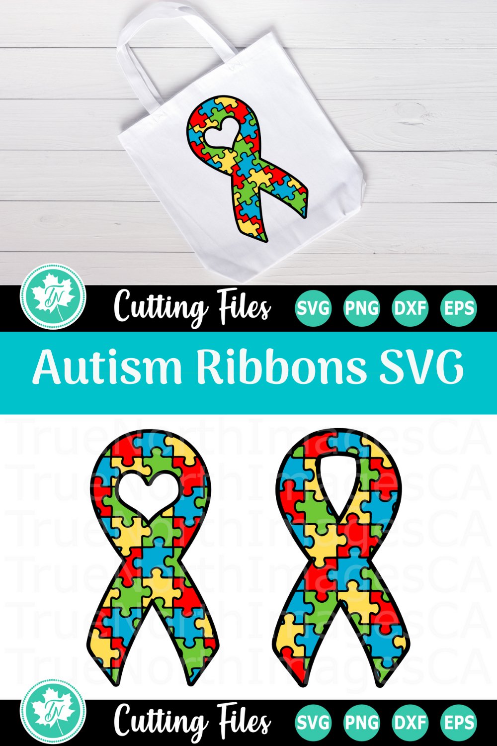 Autism Ribbons - An Autism Awareness SVG Cut File