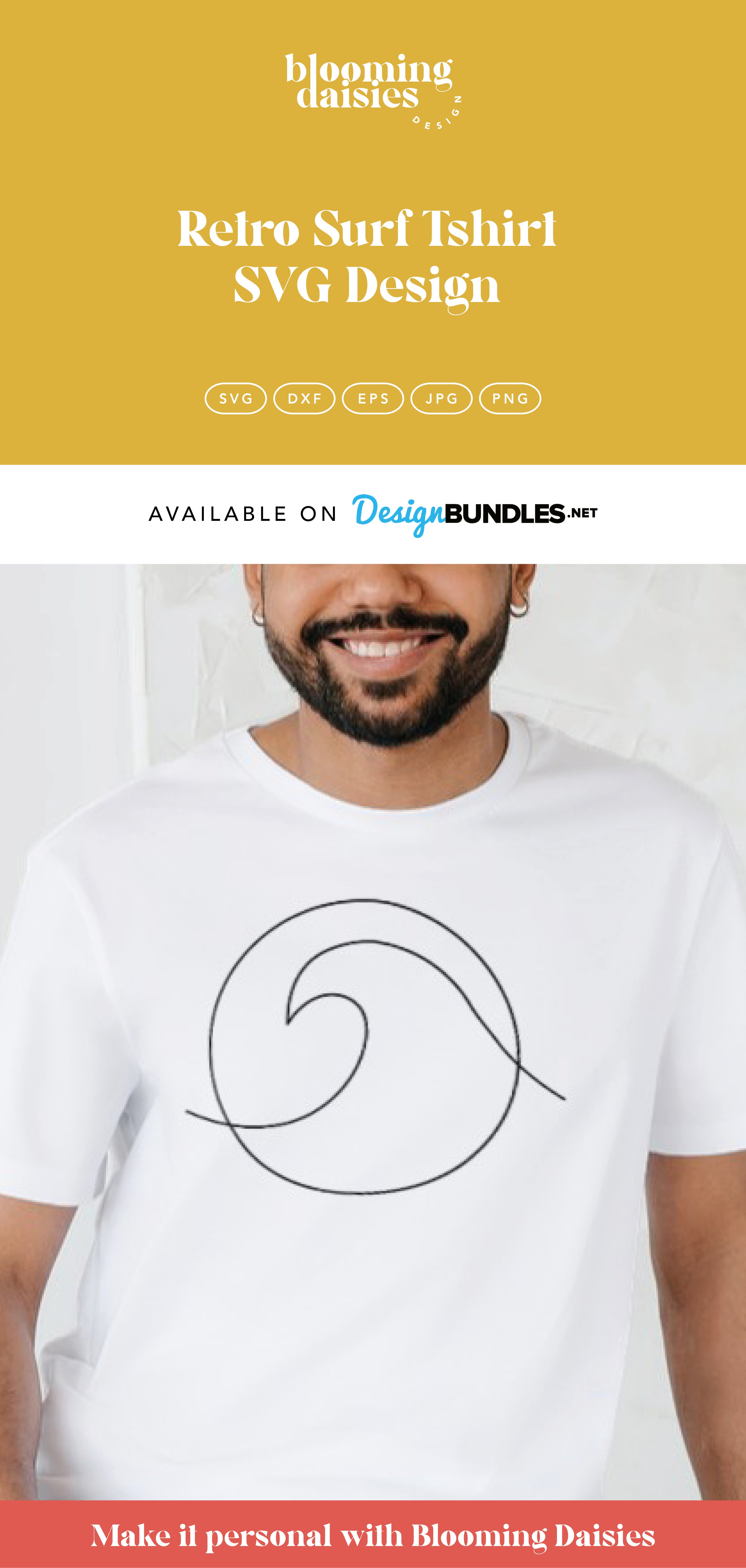 Surf Wave Illustration SVG | Tropical Shirt Cut File