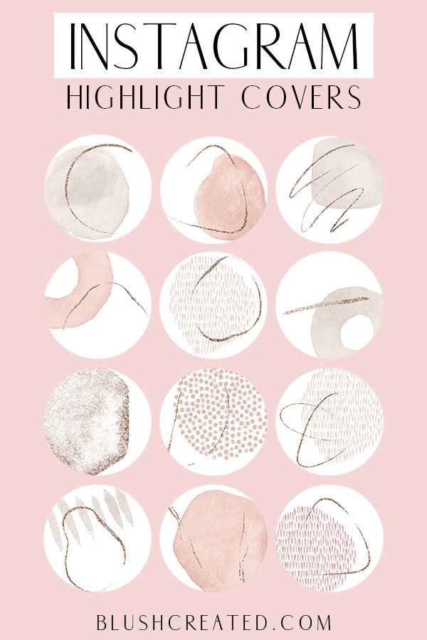 Pink & Gold Instagram Highlight Covers (752355)